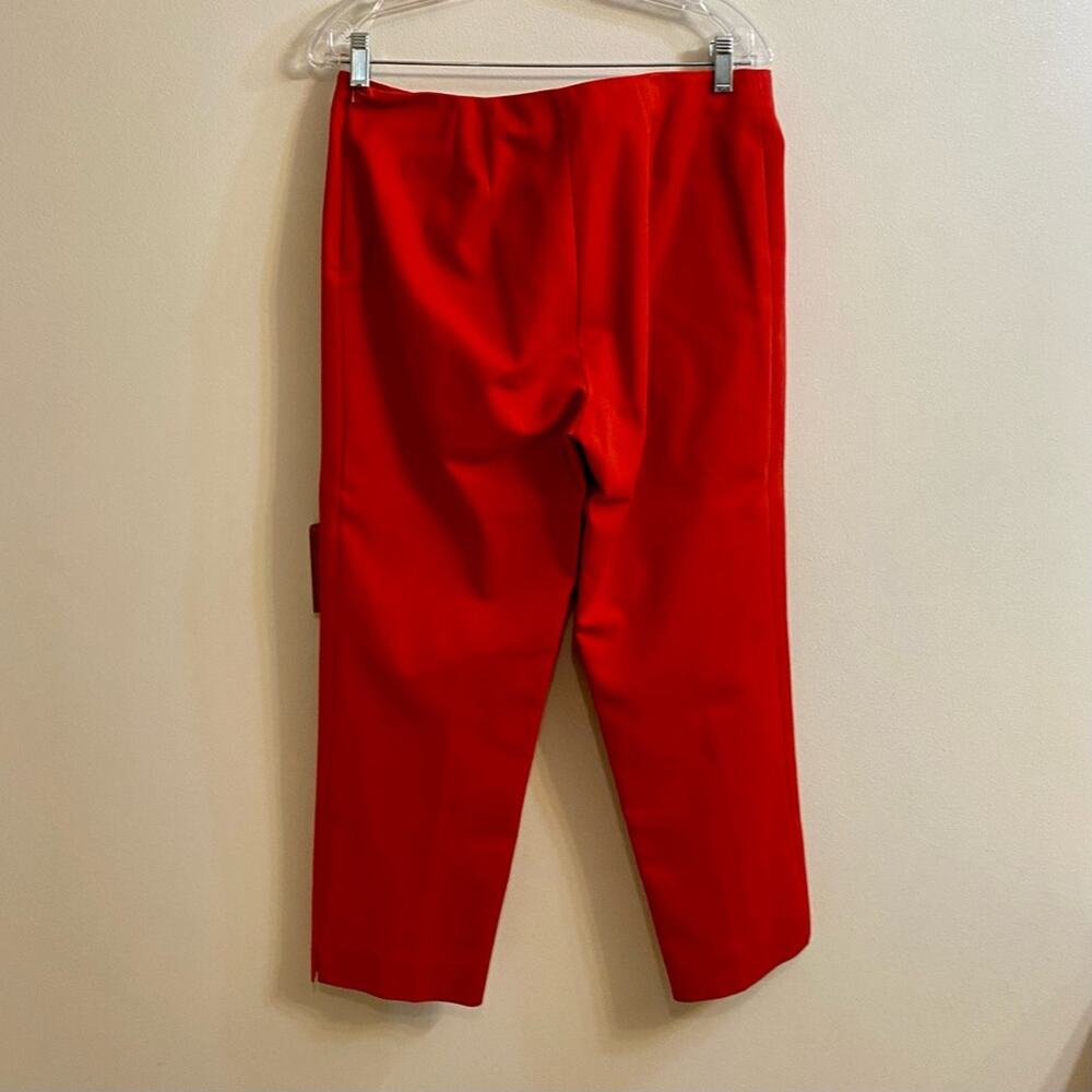 St. John Yellow Label Red Capri Pants High Waisted Women’s 10‎ Made in the USA - Picture 3 of 16